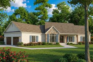 Country Exterior - Front Elevation Plan #17-2555