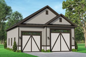 Country Exterior - Front Elevation Plan #124-1244