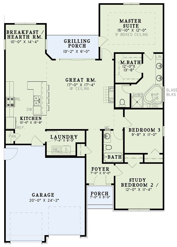 Home Plan - Traditional Floor Plan - Main Floor Plan #17-3425