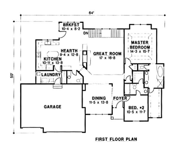 Traditional Floor Plan - Main Floor Plan #67-139