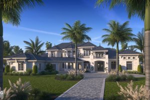 Mediterranean Exterior - Front Elevation Plan #1083-19