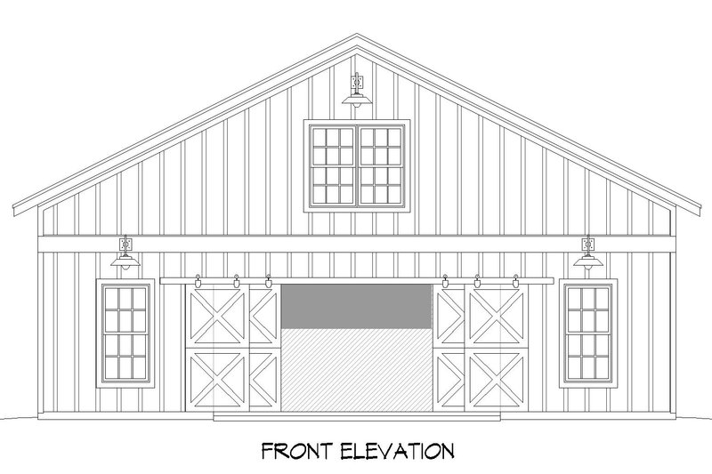 Home Plan - Exterior - Front Elevation 3 for Country House Plan #932-877, 0.5 bath
