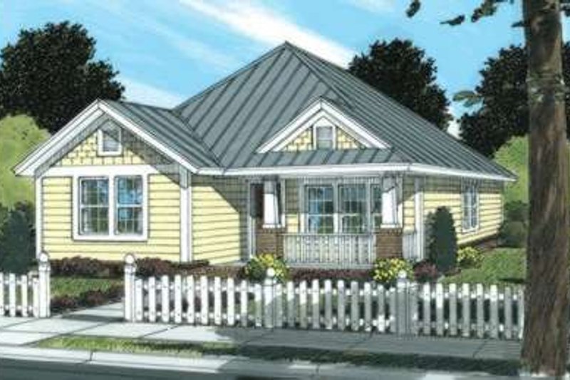 Architectural House Design - Craftsman Exterior - Front Elevation Plan #20-1889