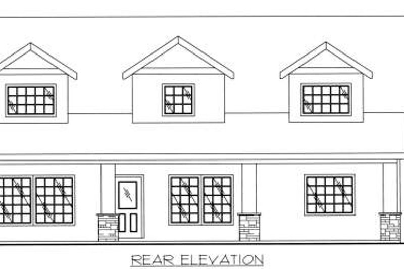 Home Plan - Exterior - Other Elevation for Traditional House Plan #117-566 - 1 bed, 2.5 bath