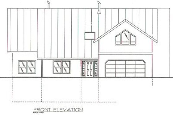 Exterior - Other Elevation for Traditional House Plan #117-169 - 4 bed, 4 bath