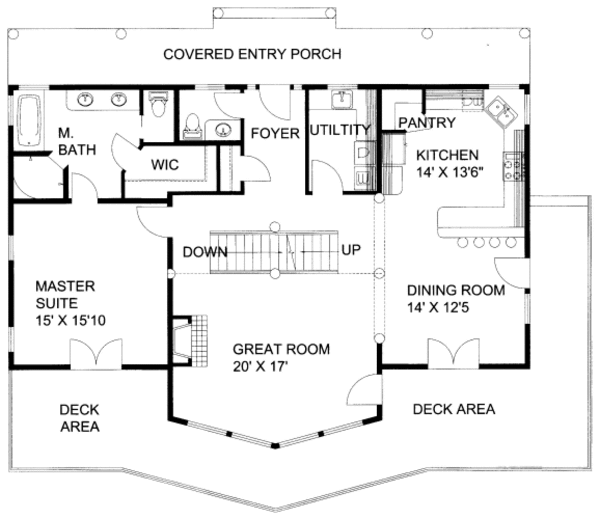 Bungalow Floor Plan - Main Floor Plan #117-733