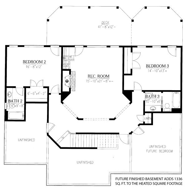 Home Plan - Cottage Floor Plan - Lower Floor Plan #437-107