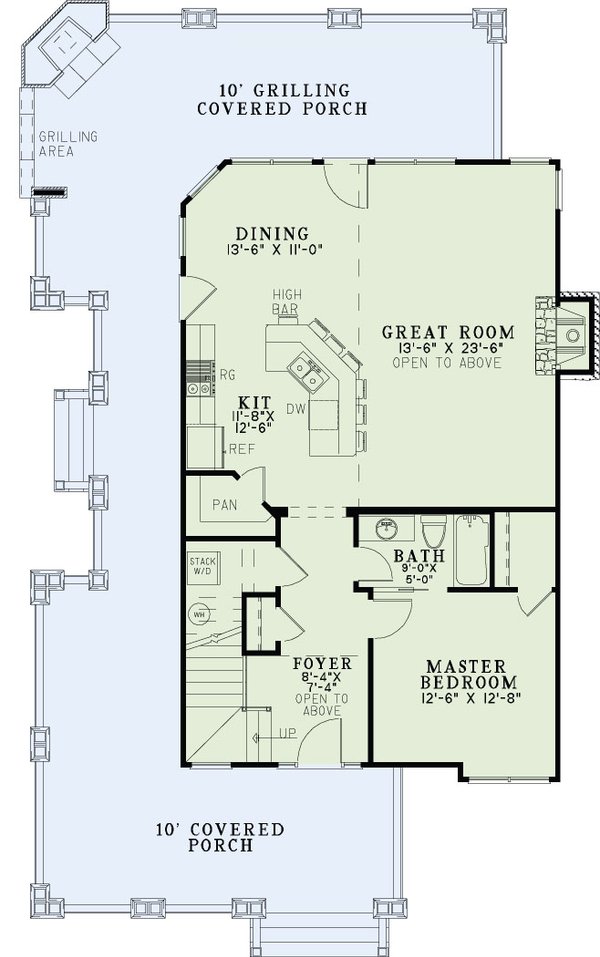 Dream House Plan - Craftsman Floor Plan - Main Floor Plan #17-3336