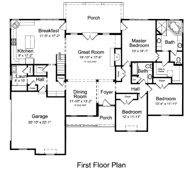 Cottage Floor Plan - Main Floor Plan #46-449