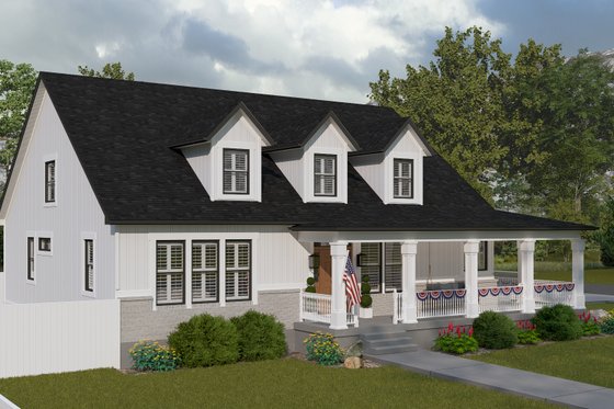Exterior - Front Elevation 4 for Farmhouse House Plan #1060-492 - 3 bed, 3 bath