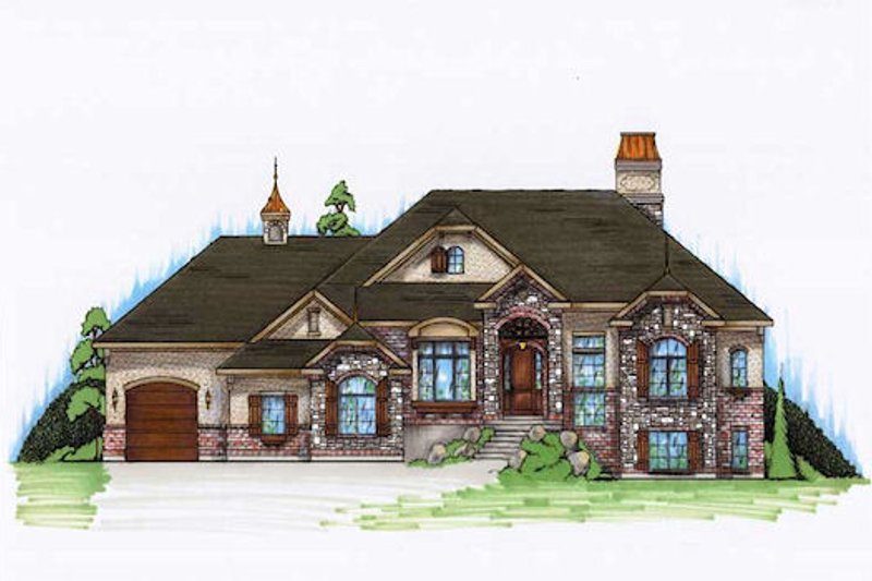 Dream House Plan - European Exterior - Front Elevation Plan #5-359