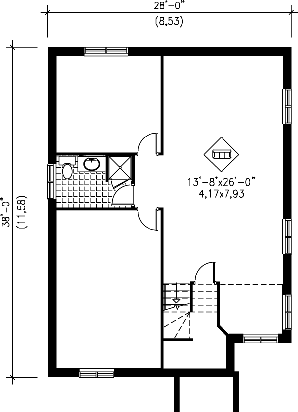 Floor Plan - Lower Floor Plan #25-1014