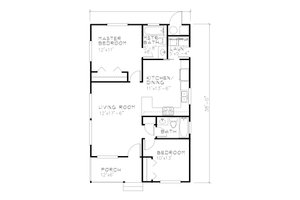 Floor Plan - Other Floor for Cottage House Plan #515-18 - 2 bed, 2 bath