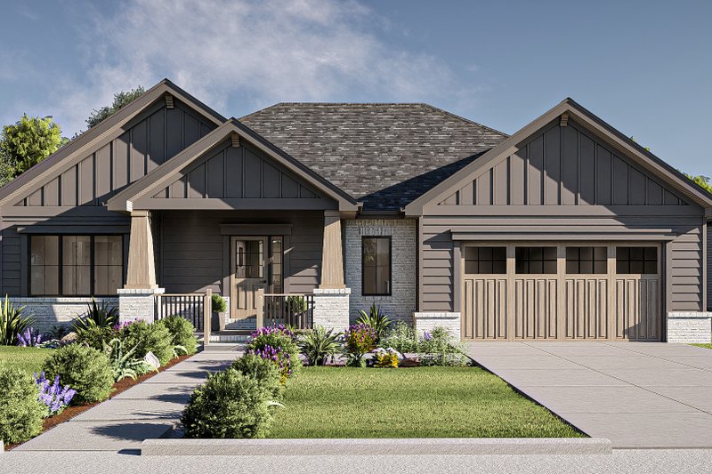 Dream House Plan - Craftsman Exterior - Front Elevation Plan #455-219