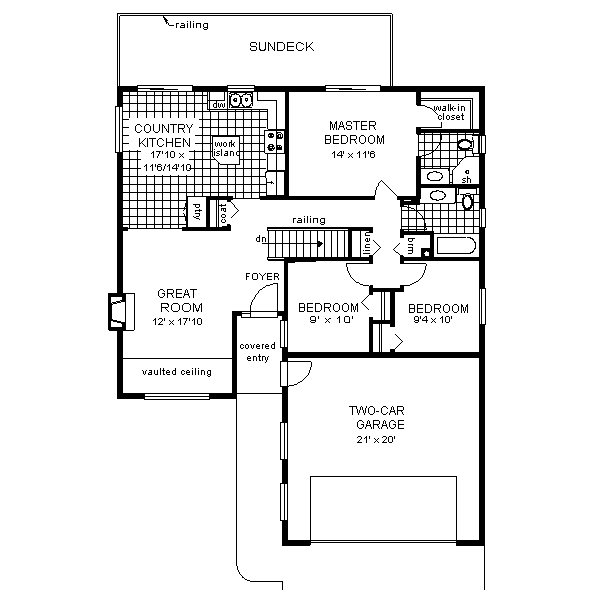 Home Plan - Traditional Floor Plan - Main Floor Plan #18-1015