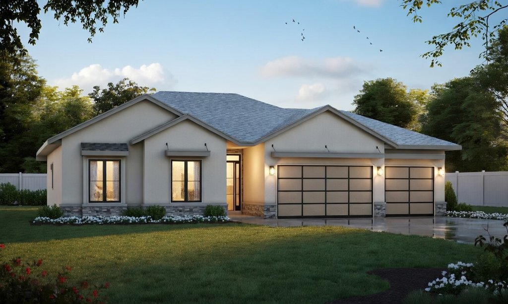 Exterior - Front Elevation 2 for Modern House Plan #20-2489 - 3 bed, 2.5 bath
