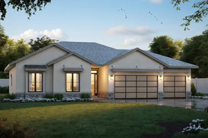 Exterior - Front Elevation for Modern House Plan #20-2489 - 3 bed, 2.5 bath