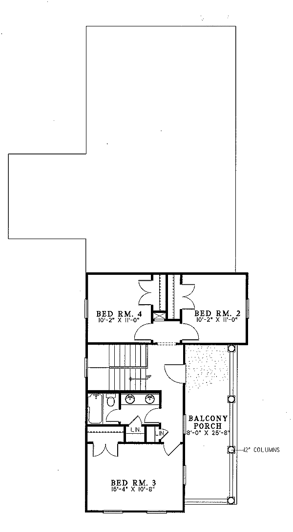 Southern Floor Plan - Upper Floor Plan #17-272