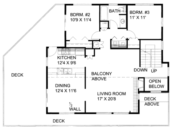 Architectural House Design - Modern Floor Plan - Main Floor Plan #117-757