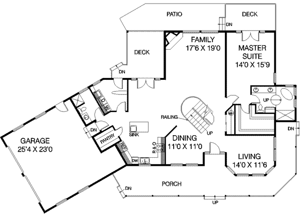 Dream House Plan - Ranch Floor Plan - Main Floor Plan #60-311