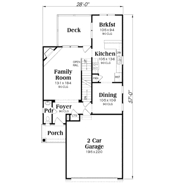 House Plan Design - Traditional Floor Plan - Main Floor Plan #419-221