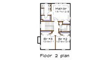 Southern Style House Plan - 3 Beds 2.5 Baths 1435 Sq/Ft Plan #79-201 
