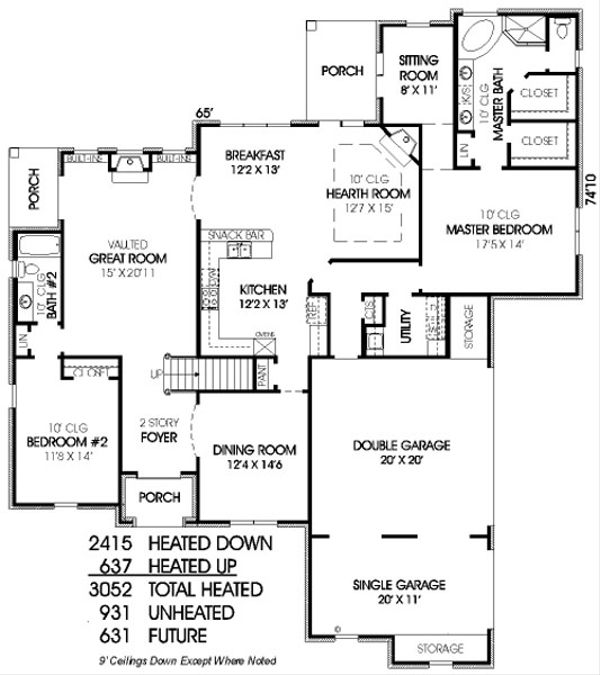 European Floor Plan - Main Floor Plan #424-264