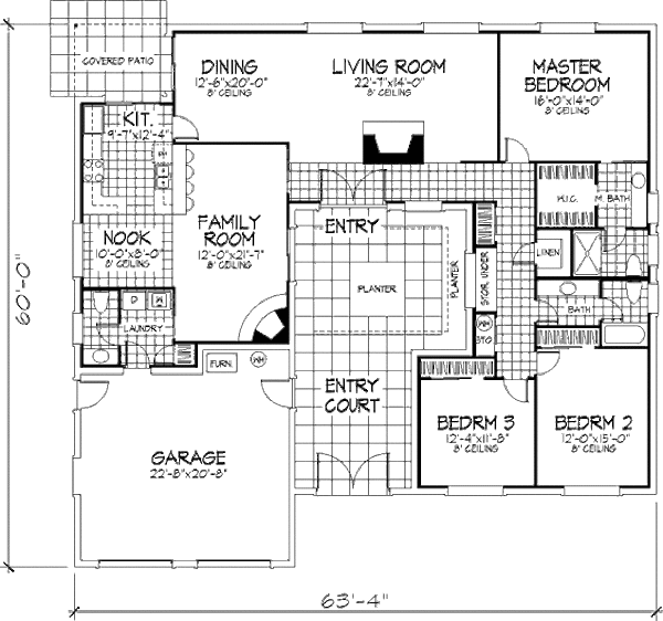 Home Plan - Mediterranean Floor Plan - Main Floor Plan #320-417
