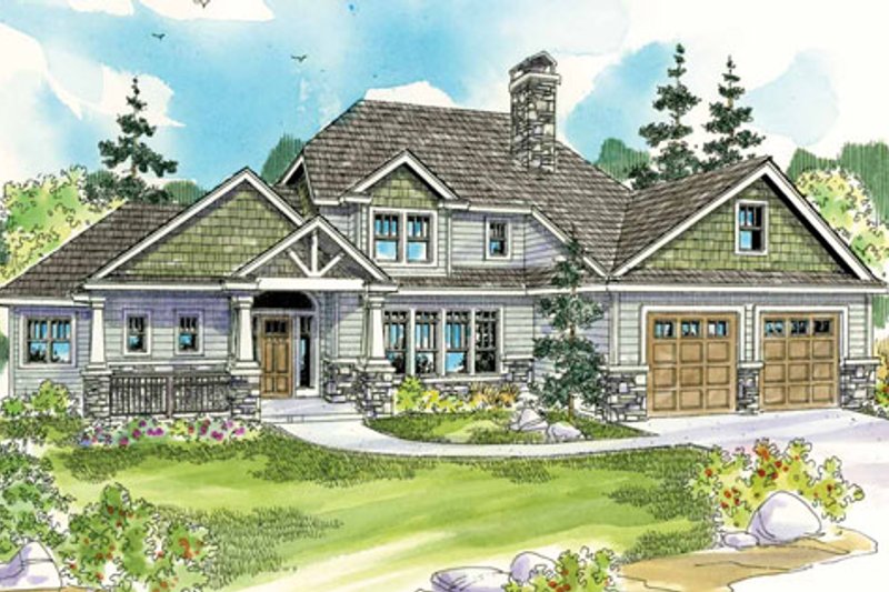 Dream House Plan - Craftsman Exterior - Front Elevation Plan #124-778