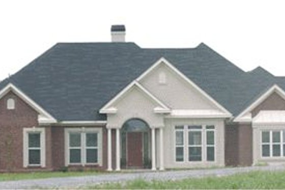 Exterior - Front Elevation for Southern House Plan #63-107 - 4 bed, 2.5 bath