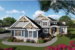 Craftsman Exterior - Front Elevation Plan #70-1428