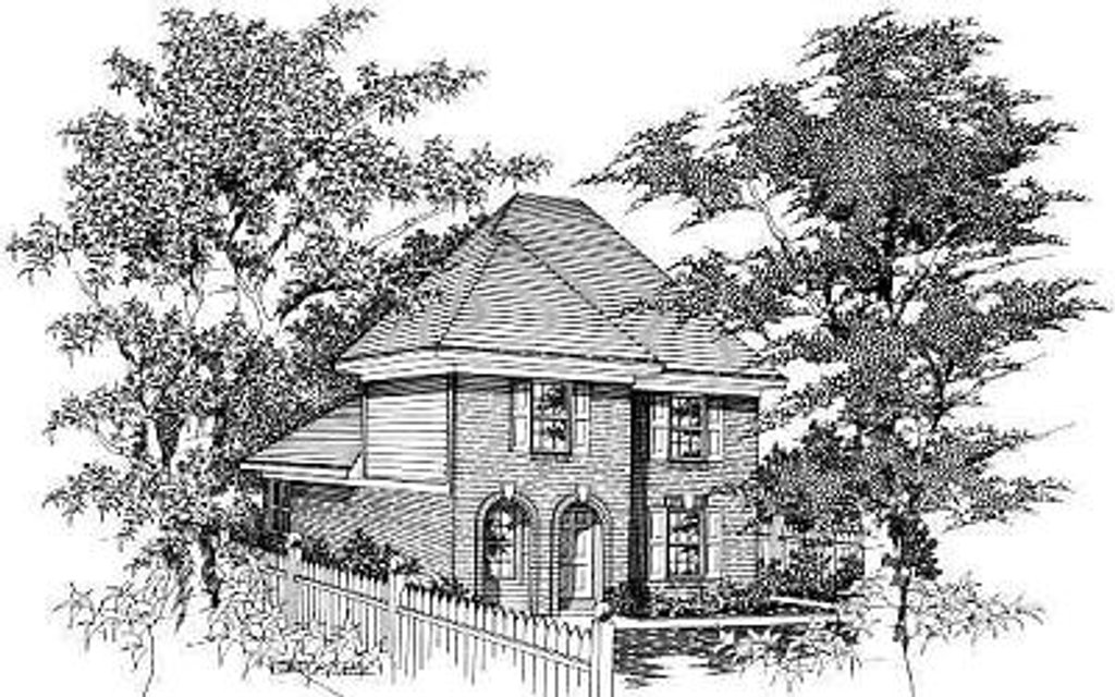 Exterior - Front Elevation 2 for Cottage House Plan #329-173 - 3 bed, 2 bath