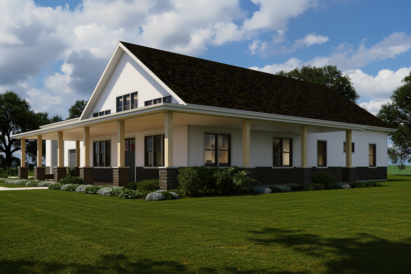 House Plan Design - Exterior - Front Elevation 3 for Barndominium House Plan #1112-23 - 3 bed, 2.5 bath