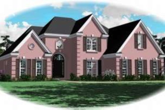 Exterior - Front Elevation for European House Plan #81-720 - 3 bed, 2.5 bath
