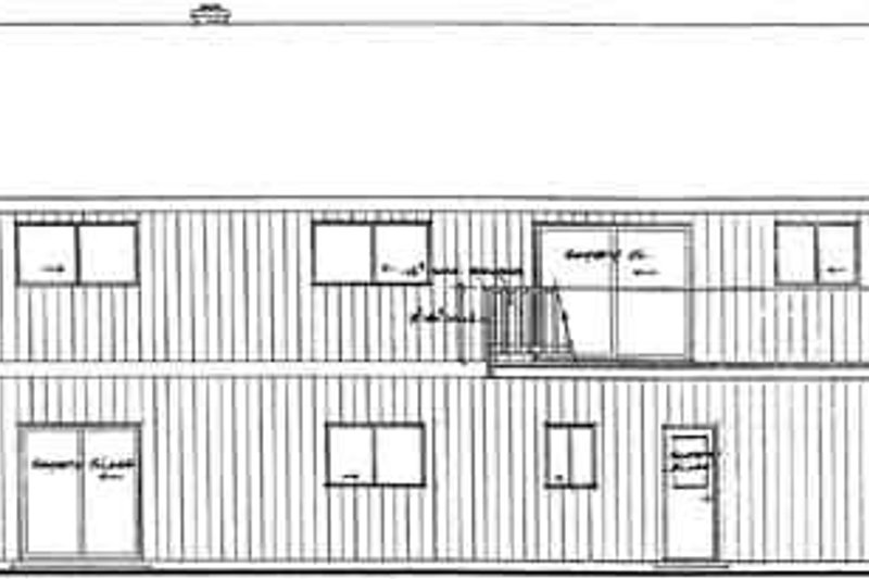 Dream House Plan - Exterior - Rear Elevation for Modern House Plan #126-108 - 4 bed, 3 bath