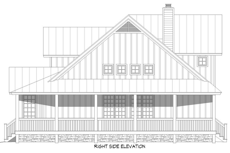 House Design - Exterior - Other Elevation 1 for Cabin House Plan #932-776 - 3 bed, 2.5 bath