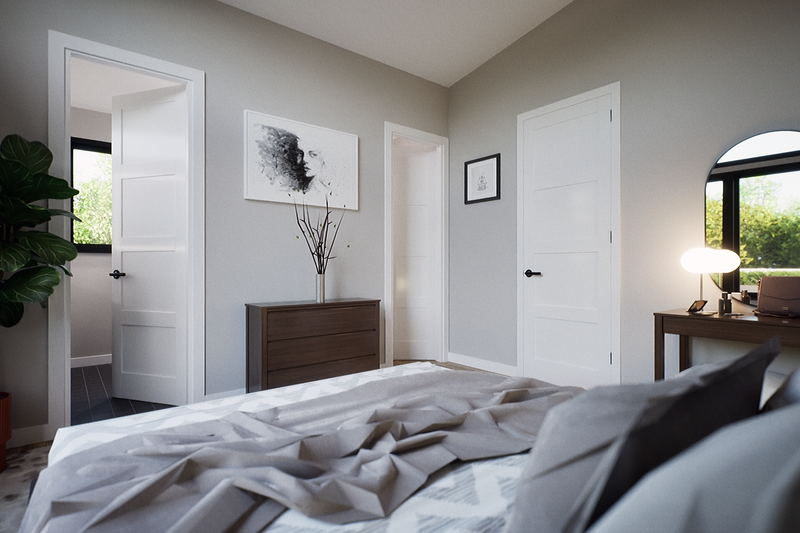 House Blueprint - Interior - Master Bedroom 2 for Contemporary House Plan #48-1217 - 3 bed, 2 bath