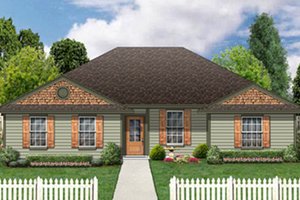 Ranch Exterior - Front Elevation Plan #84-475