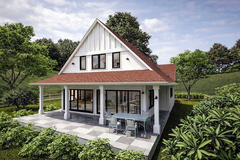 Architectural House Design - Exterior - Rear Elevation 1 for Cabin House Plan #1101-57 - 2 bed, 2.5 bath