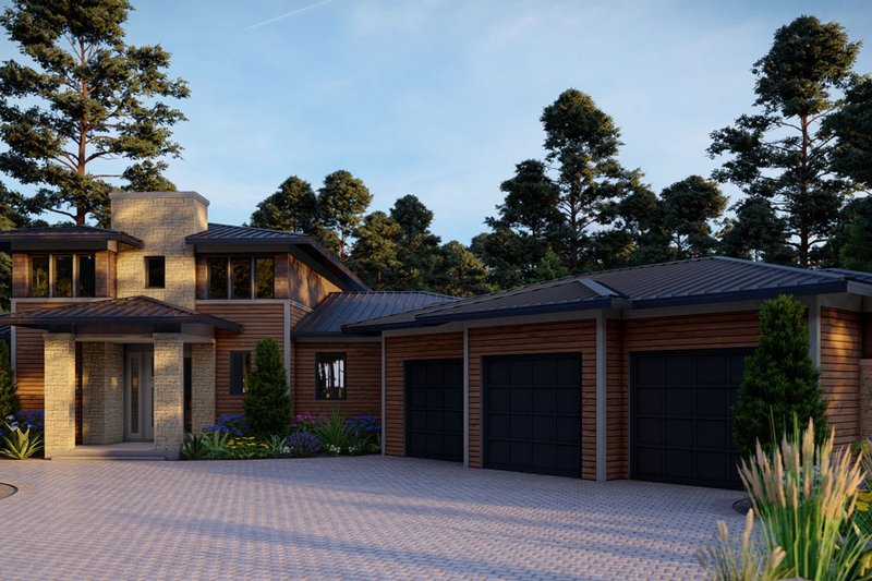 Home Plan - Exterior - Front Elevation 5 for Contemporary House Plan #930-547 - 4 bed, 4.5 bath