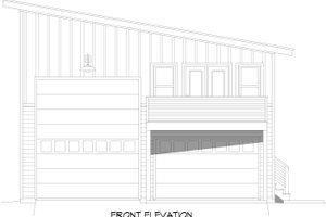 Exterior - Front Elevation 3 for Farmhouse House Plan #932-1055 - 1 bed, 1 bath