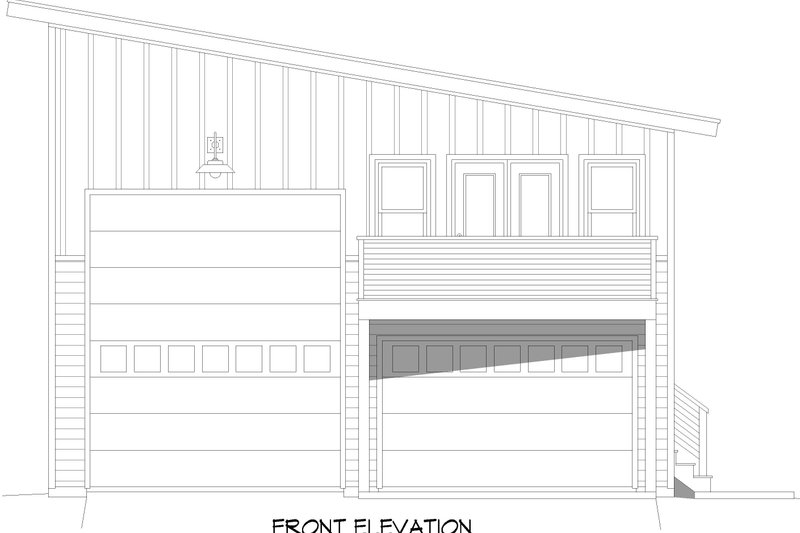 Architectural House Design - Exterior - Front Elevation 3 for Farmhouse House Plan #932-1055 - 1 bed, 1 bath