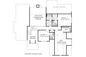Floor Plan - Upper Floor for Farmhouse House Plan #927-1003 - 4 bed, 3 bath