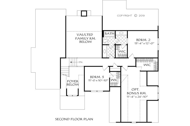 Architectural House Design - Floor Plan - Upper Floor for Farmhouse House Plan #927-1003 - 4 bed, 3 bath