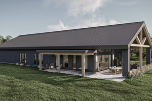 Exterior - Rear Elevation for Modern House Plan #455-527 - 3 bed, 2.5 bath