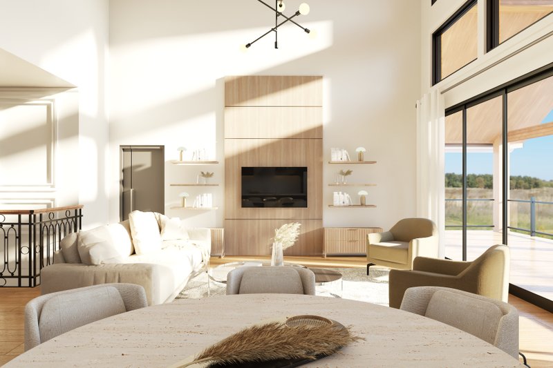 House Plan Design - Interior - Family Room 2 for Barndominium House Plan #1064-311 - 2 bed, 2 bath