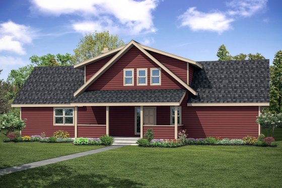 Architectural House Design - Exterior - Front Elevation for Contemporary House Plan #124-1095 - 3 bed, 2.5 bath