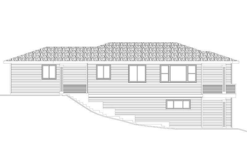Architectural House Design - Exterior - Other Elevation 1 for Prairie House Plan #124-1405 - 3 bed, 2.5 bath