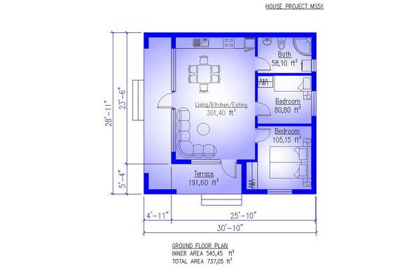 Modern Floor Plan - Main Floor Plan #549-35