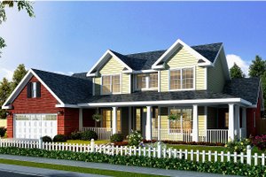 Country Exterior - Front Elevation Plan #513-2051
